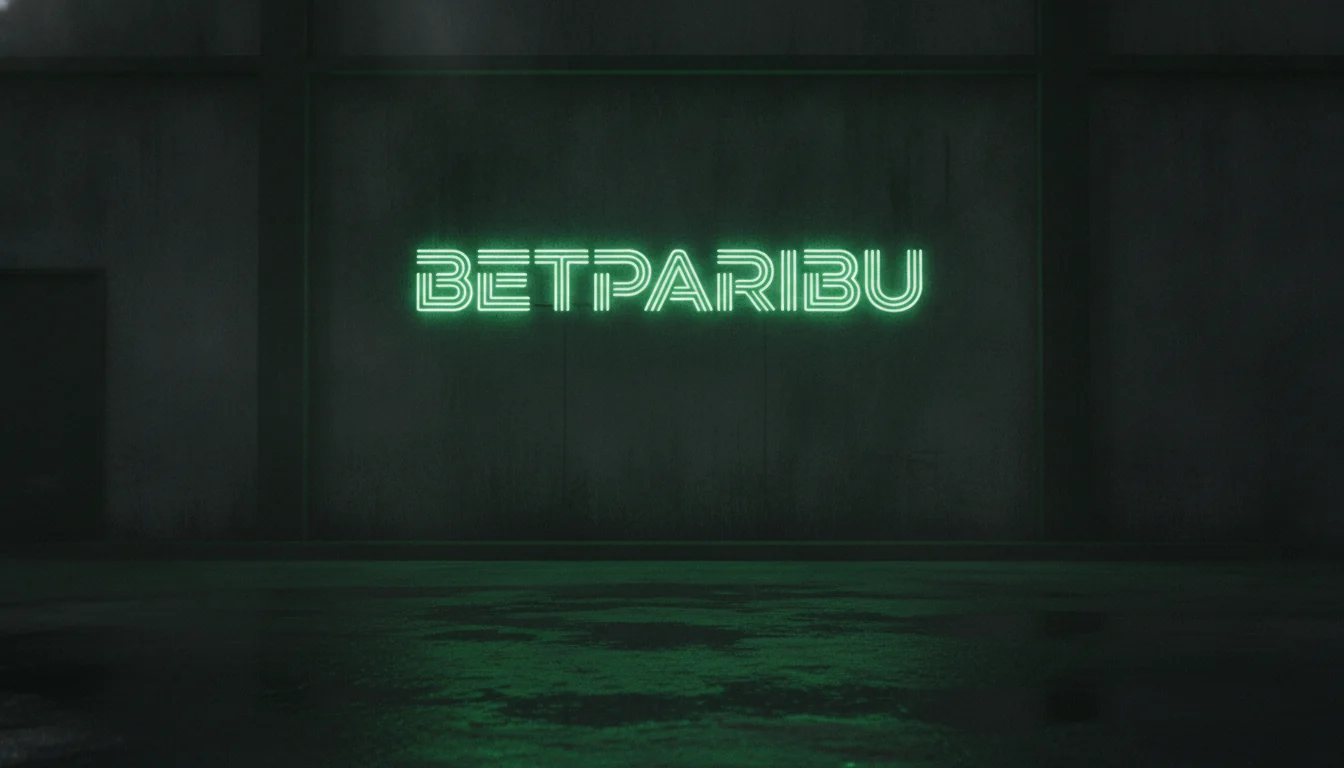 Beton duvarda asit yeşili neon Betparibu tabelası
